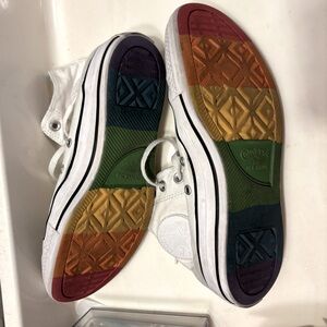 Converse lHigh-Top Sneaker w/rainbow bottoms (Cross-Posted)